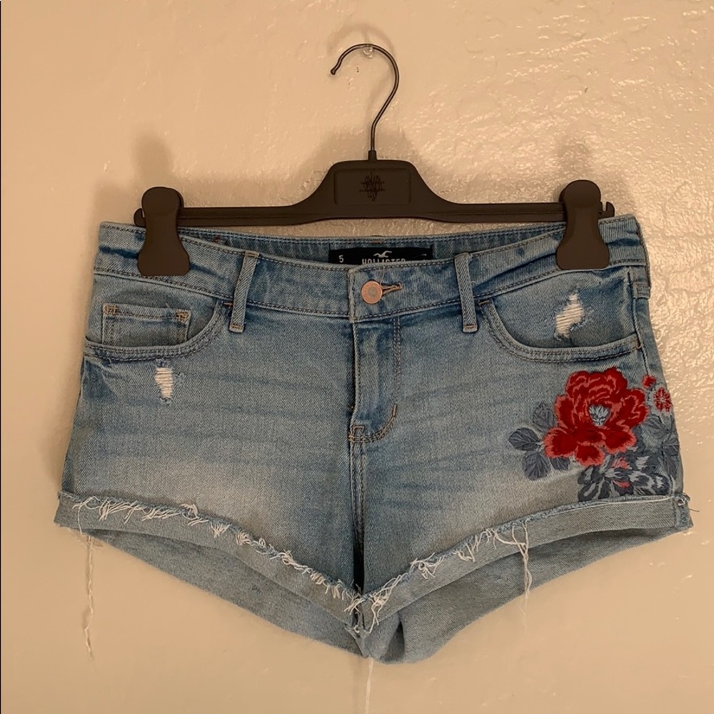 Floral jean Hollister low rise short short